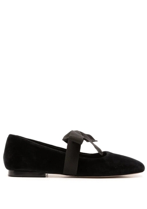 Sarah Chofakian Gris velvet ballerina shoes - Black