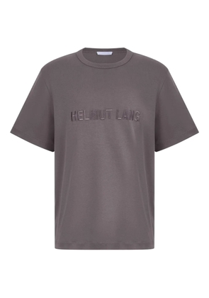 Helmut Lang embroidered-logo T-shirt - Brown
