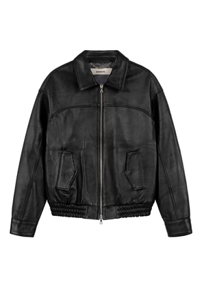 ROUGH. reversible leather jacket - Black