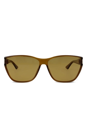Saint Laurent Eyewear oversize-frame sunglasses - Brown