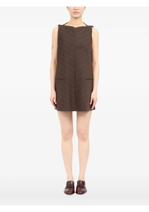 MM6 Maison Margiela striped mini dress - Brown