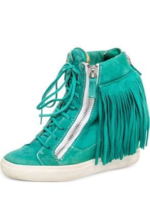 Giuseppe Zanotti Vintage Pre-Owned suede fringed sneakers - Green