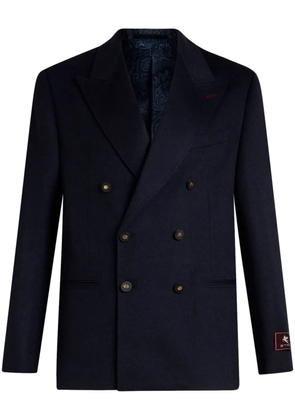 ETRO double-breasted cashmere blazer - Blue