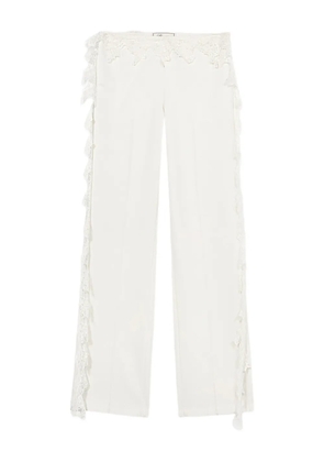 Blumarine lace-detail trousers - White