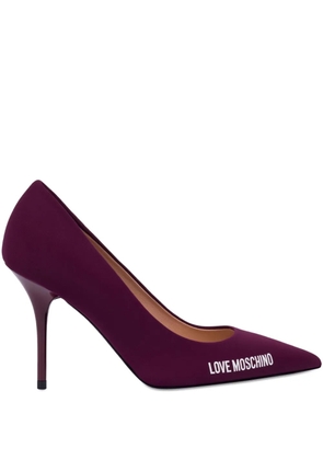 Love Moschino logo-print pumps - Red