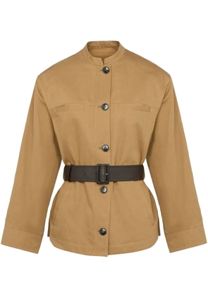 Yves Salomon belted jacket - Brown