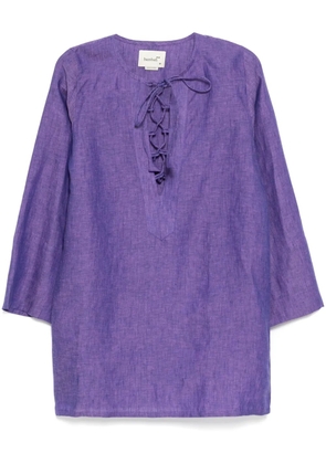 Bambah tie tunic blouse - Purple