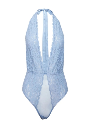 Fleur Du Mal Charlotte halterneck teddy - Blue