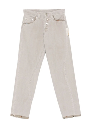 Undercover floral-trim trousers - Grey