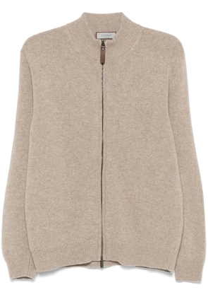 Canali zip-up cardigan - Brown