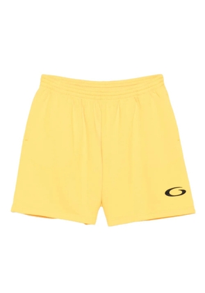 Balenciaga logo-embroidered elastic-waist shorts - Yellow