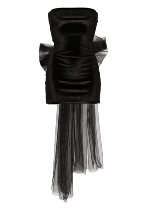 Atu Body Couture oversize-bow velvet miniskirt - Black