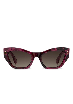 Marc Jacobs Eyewear geometric-frame logo-detail sunglasses - Purple