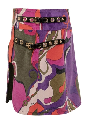 PUCCI buckle mini skirt - Purple