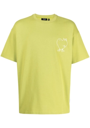 FIVE CM heart-print cotton T-shirt - Green
