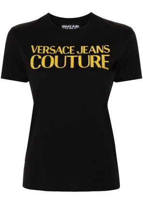 Versace Jeans Couture glittery-logo cotton T-shirt - Black