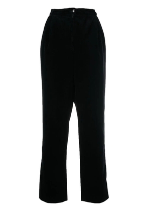 Valentino Garavani Pre-Owned 1980s velvet straight-legged trousers - Black