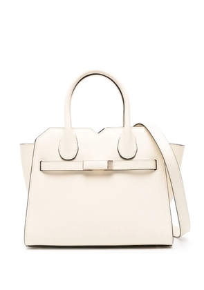 Valextra mini Milano leather tote bag - White