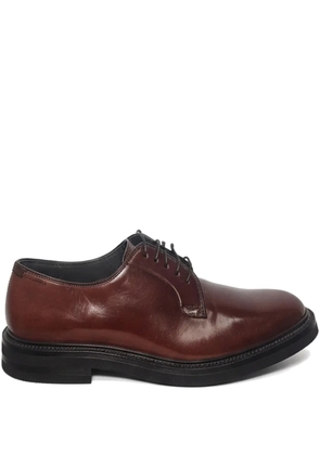 Brunello Cucinelli leather lace-up derby shoes - Brown