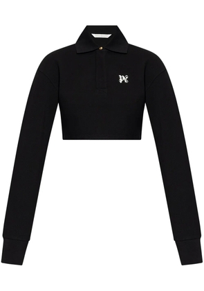 Palm Angels monogram polo top - Black