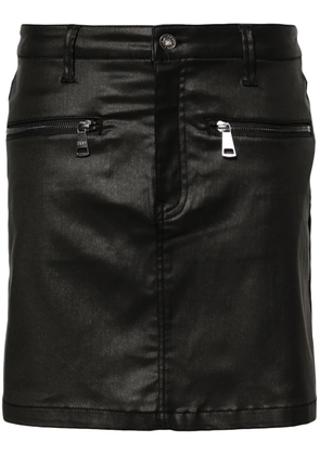 DKNY coated denim miniskirt - Black