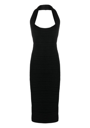 Philosophy Di Lorenzo Serafini ribbed halterneck midi dress - Black