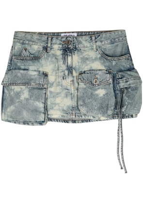 The Attico Fay bleach-wash mini skirt - Blue