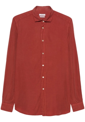 Boglioli long-sleeve tonal stitching shirt - Red