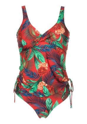 Lygia & Nanny Bruma botanical-print tankini - Red