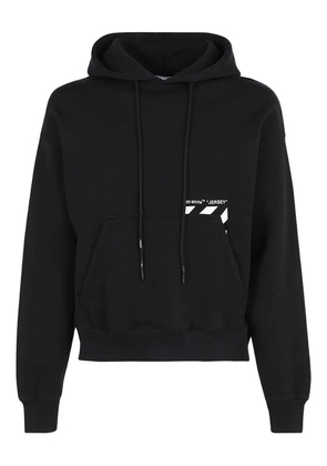 Off-White diagona- pocket skate hoodie - Black