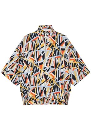 Rosetta Getty abstract-print mock-neck polo shirt - Orange