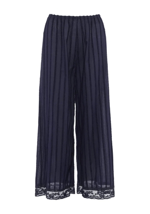 ERES lace-trim wide-leg trousers - Blue