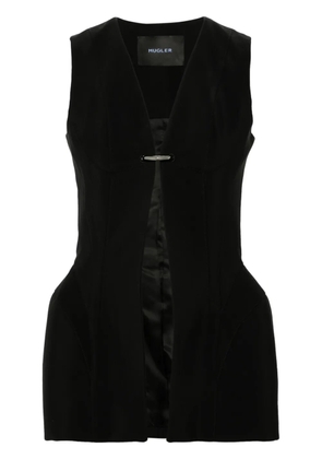 Mugler corseted pierced vest - Black