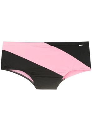 Amir Slama panelled swim trunks - Black