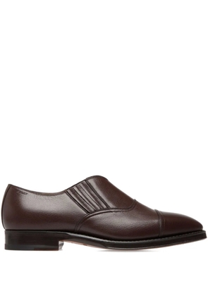 Bally Scribe grained-leather loafers - Brown