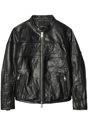 Purple Brand logo-embroidered jacket - Black