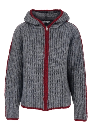 MSGM hooded zip cardigan - Grey