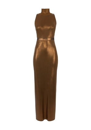 Elisabetta Franchi halterneck maxi dress - Brown
