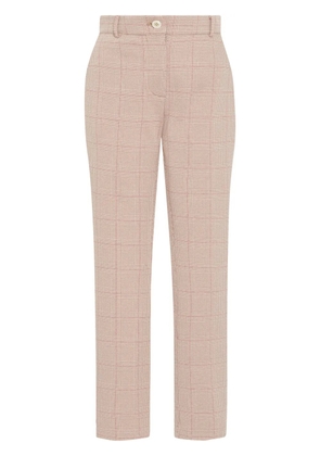 Rosetta Getty plaid-pattern skinny trousers - Neutrals