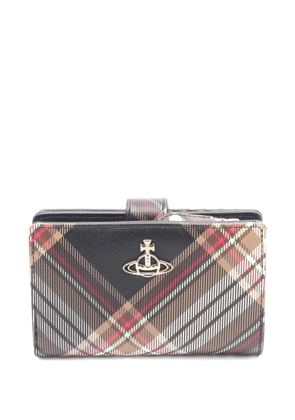 Vivienne Westwood Pre-Owned 2020s Orb plaid wallet - Brown