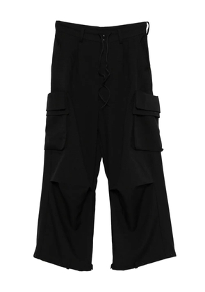Y-3 drawstring cargo trousers - Black