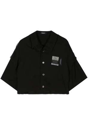 Undercover name-tag button-up shirt - Black