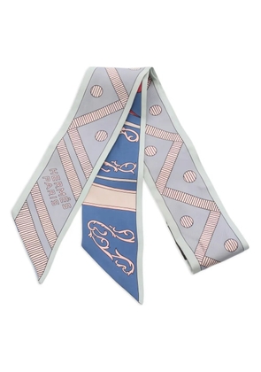 Hermès Pre-Owned 2000s printed ribbon scarf - Grey