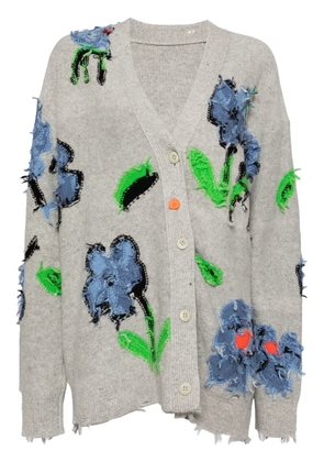 JNBY floral pattern cardigan - Grey