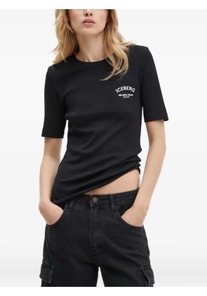 Iceberg logo-detail T-shirt - Black