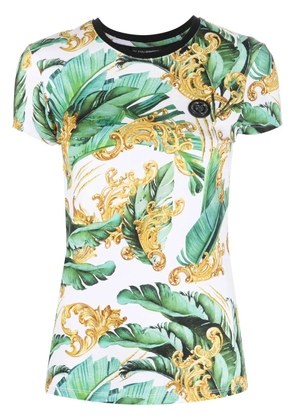 Plein Sport floral logo-print T-shirt - Green