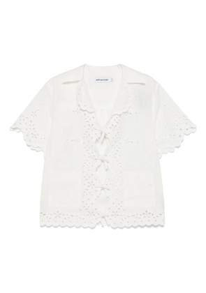 Self-Portrait embroidered shirt - White