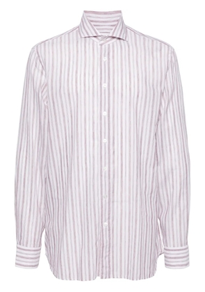 Lardini striped button-up shirt - Red