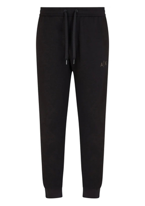 Armani Exchange logo-embroidered track pants - Black