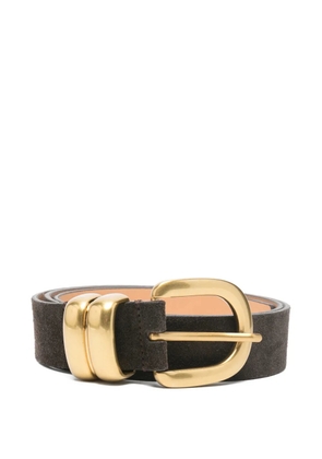 By Malene Birger Zoira suede-buckle belt - Brown